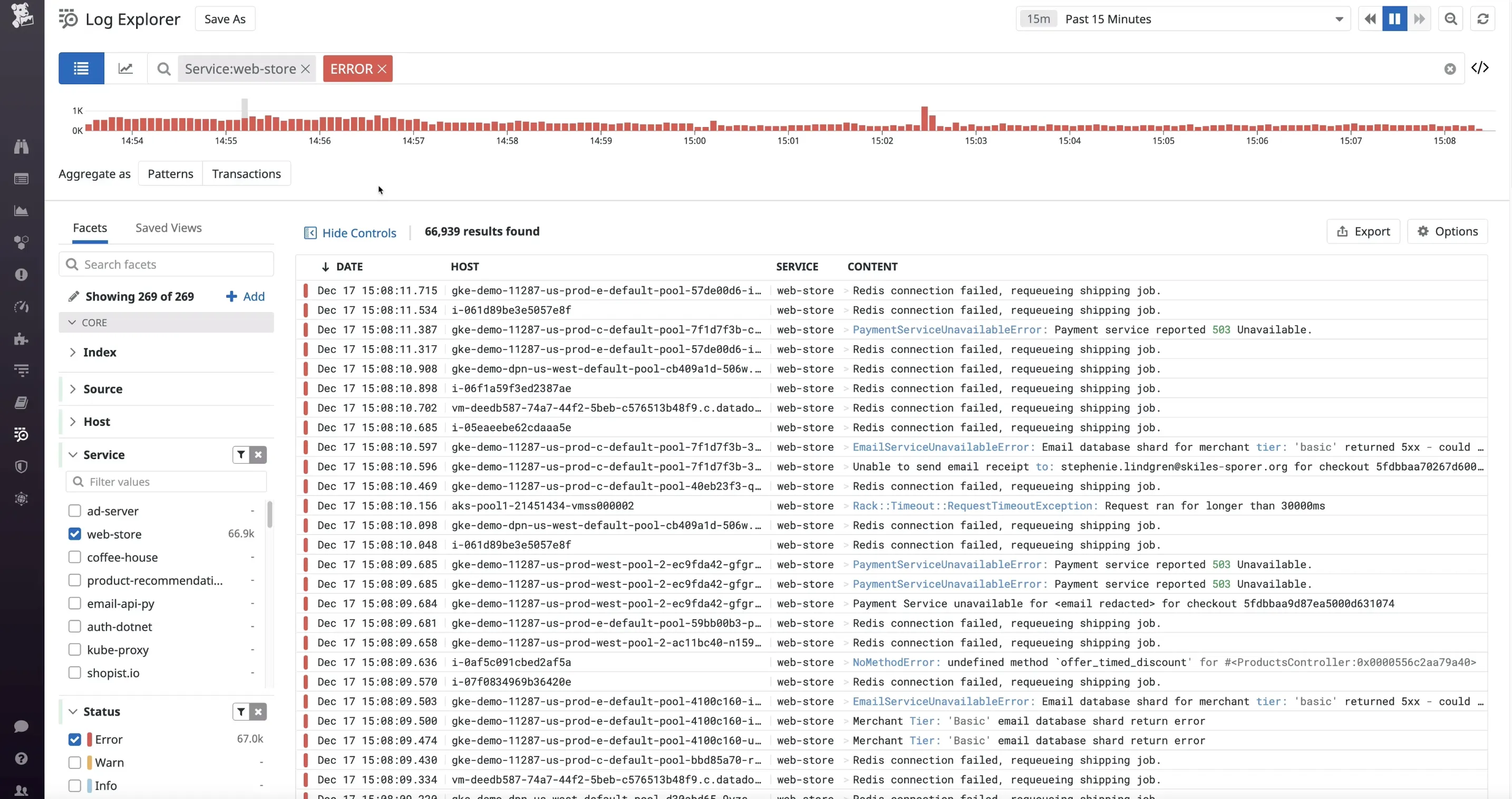 Log Monitoring in Datadog