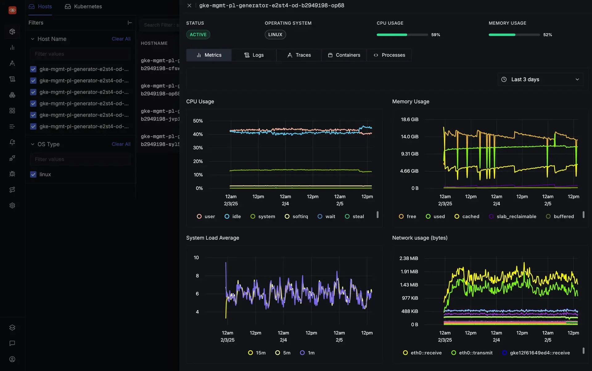 SigNoz Infrastructure Dashboard (Credit: SigNoz)