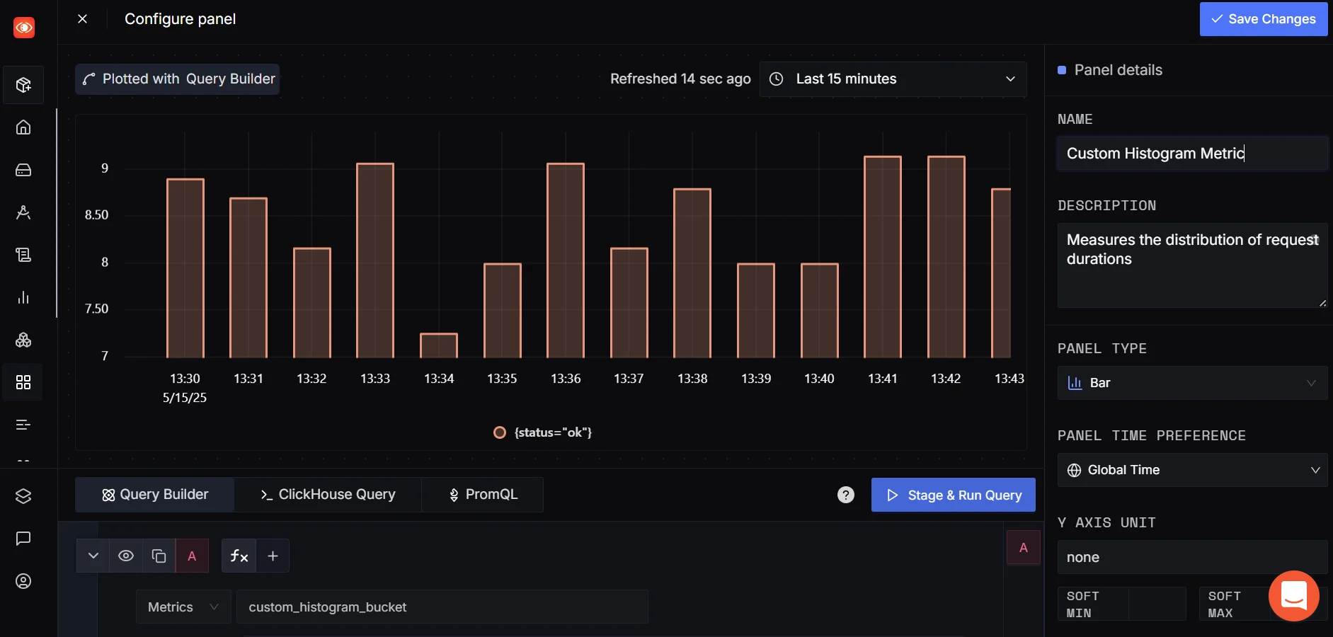 Custom Dashboard Query Builder