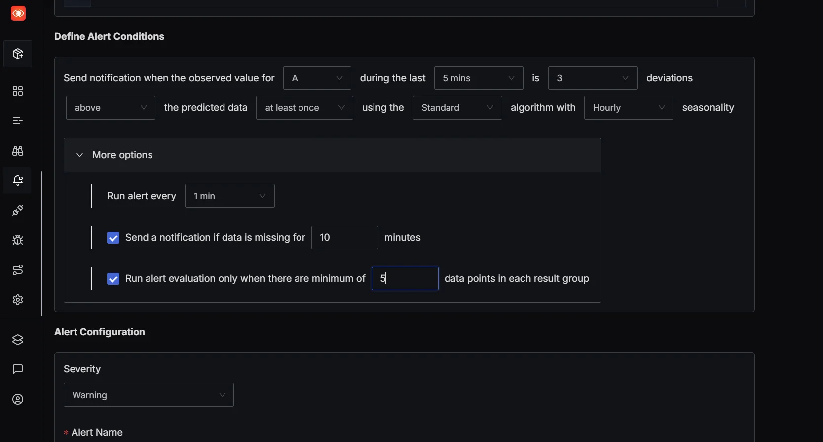Custom Metrics Alert Panel